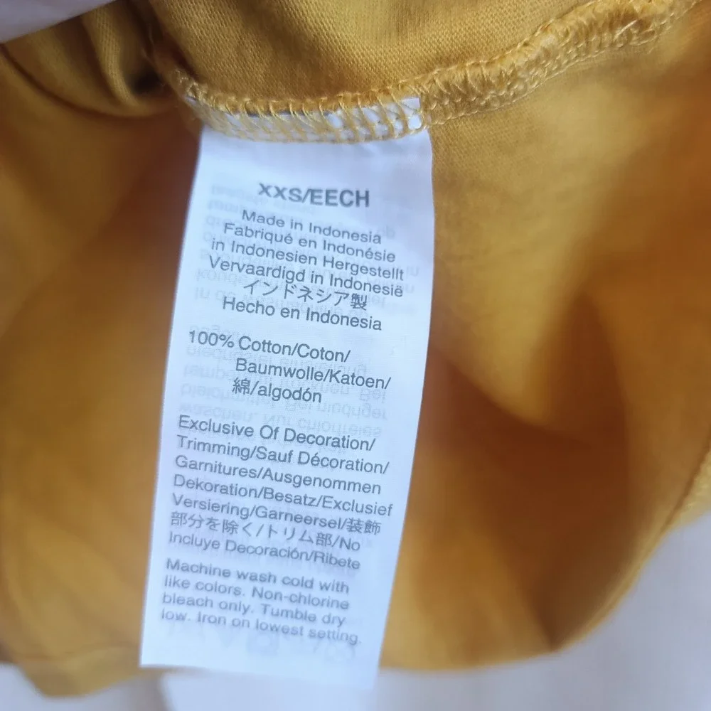 J. Crew‎ Women's Yellow/Floral Embroidered 100% Cotton Tank Top Size XXS